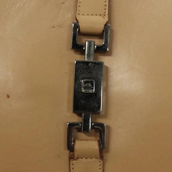 GUCCI Jackie Hand Bag Leather Beige Silver 002 1067 Auth bs28439 - Picture 10 of 16